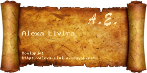 Alexa Elvira névjegykártya